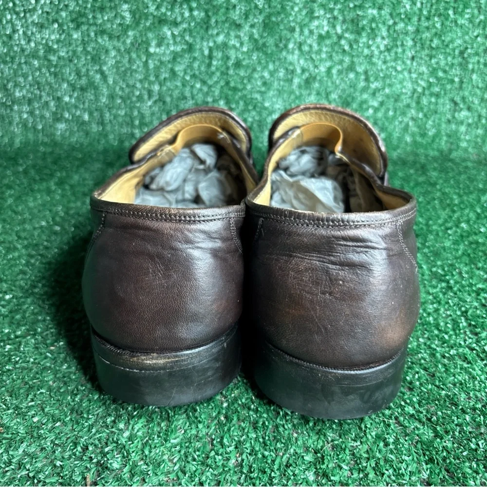 Vintage Bally “Baflo” Loafers Brown Leather Slip On‎ Shoes Size 14